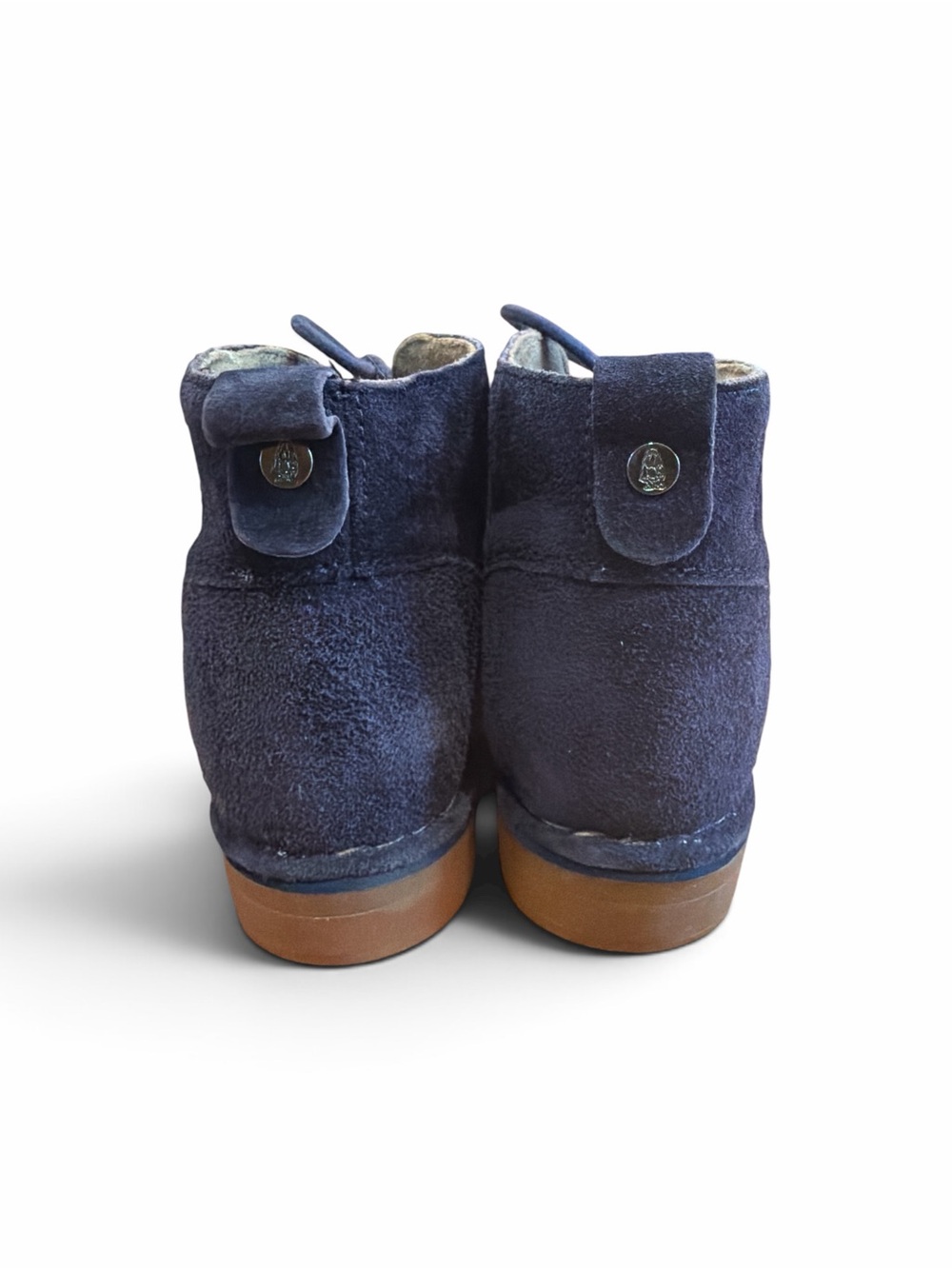 Hush Puppies Blue Suede Loafers with Cream Insole - Picture 4 of 6